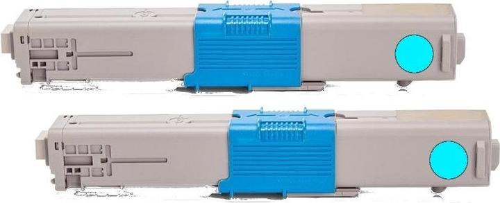 Actual product image Hermex Compatible OKI C331DN color printer cartridges cyan 2 pieces (C)