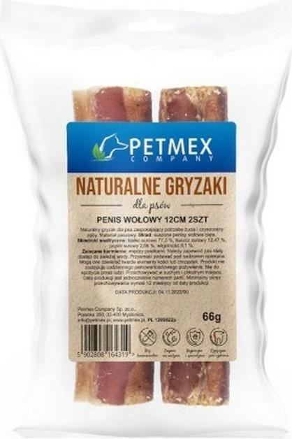 Image du produit Petmex Beef penis 12 cm - dog chew - 2 pcs. (Adulte, 2 pcs, 100 g)