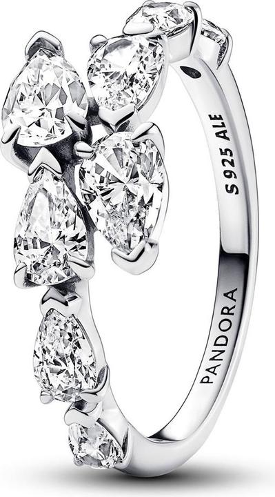 Pandora Glitzernder Überlappender Band Ring (58, 925 Silber)