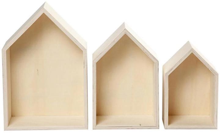 Produktbild Creativ Company Wandregal Haus Set (20 x 10 x 31 cm)