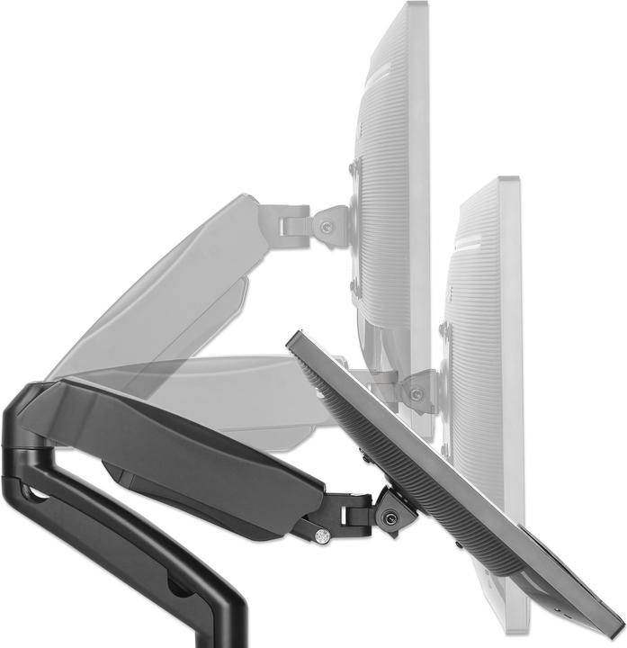 Actual product image Manhattan 2-fold monitor mount gas pressure aluminium (Table, 32")