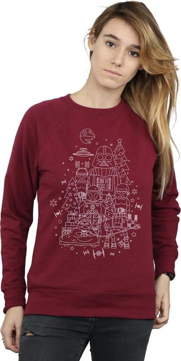 Actual product image Star Wars Womens/Ladies Empire Christmas Sweatshirt (S)