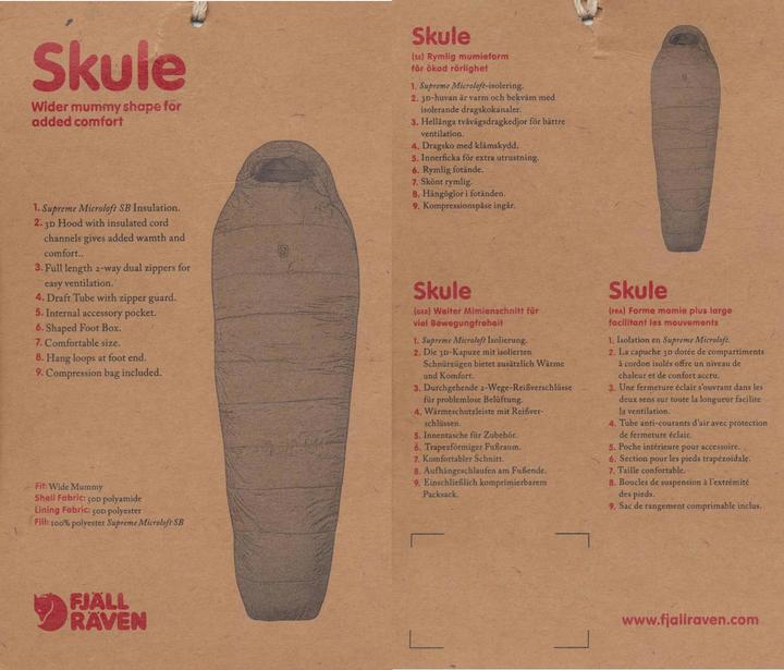 Produktbild Fjällräven Skule Three Seasons (195 cm)