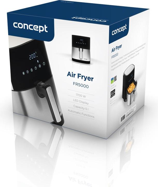 Immagine prodotto Concept FR5000 Friggitrice profonda una/una friggitrice ad aria calda, acciaio satinato