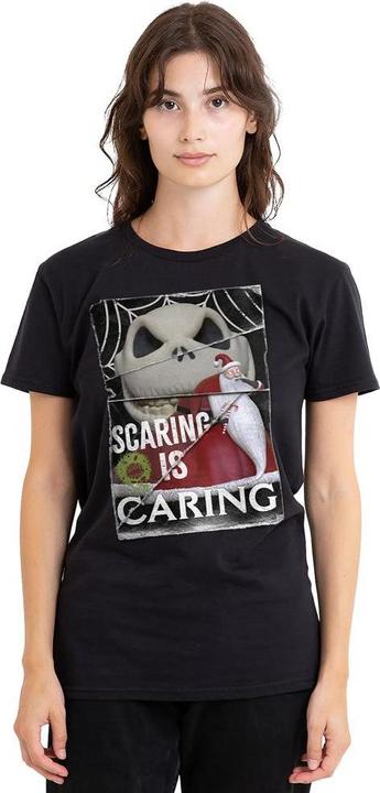 Actual product image The Nightmare Before Christmas Unisex Adult Scaring Is Caring T-Shirt (S)