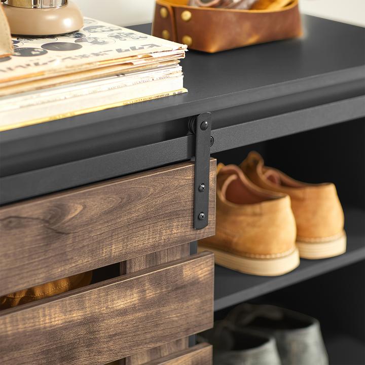 Image du produit SoBuy Buffet porte coulissante (80 x 89 x 35 cm)