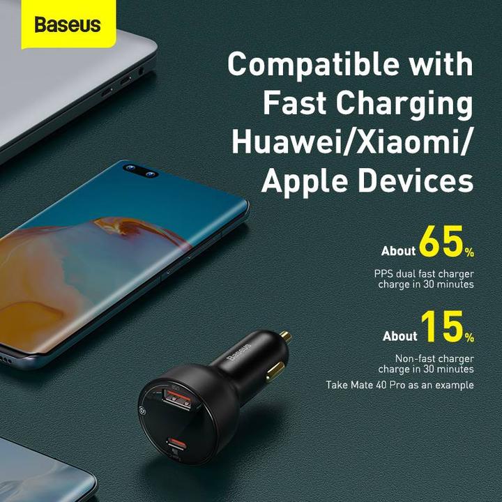 Actual product image Baseus Supreme Car Charger