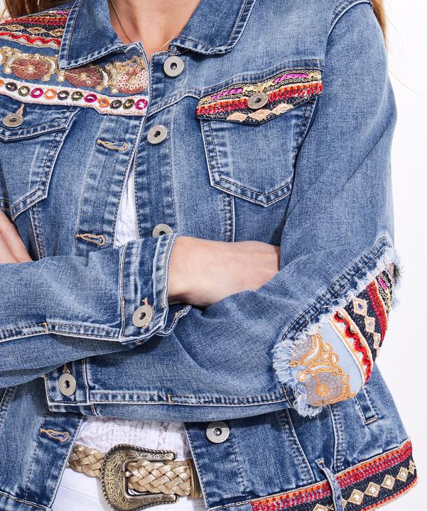 Actual product image Joe Browns LIMITED EDITION Sequin Stretch Denim Jacket (42)