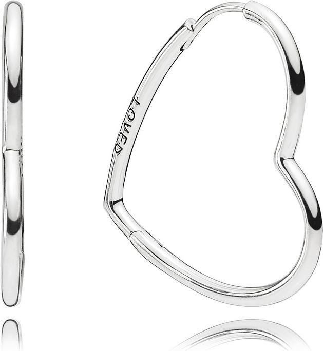 Pandora Orecchini a cuore asimmetrico (Sterling silver)