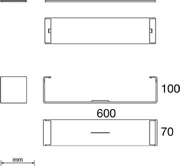 Image du produit Unex 66634 Couverture de poste de travail gris clair RAL7035 100X600 U23X