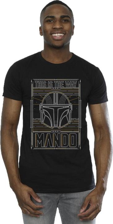 Produktbild Star Wars The Mandalorian The Way Outline Helm TShirt (3XL)