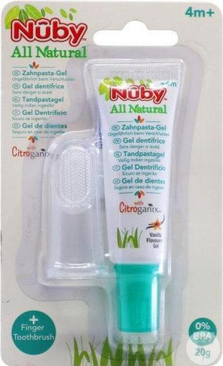 All Natural Fingerzahnbürste und Zahnpasta-Gel 20g