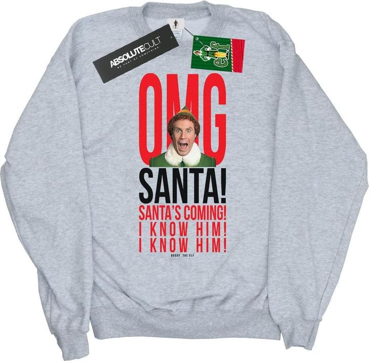 Immagine prodotto Elf OMG Santa I Know Him Felpa Ragazze (128)