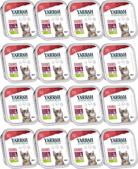 Immagine prodotto Yarrah BIO manzo e pollo da mangime umido (Senior, Adulto, Junior, 1 pz., 100 g)