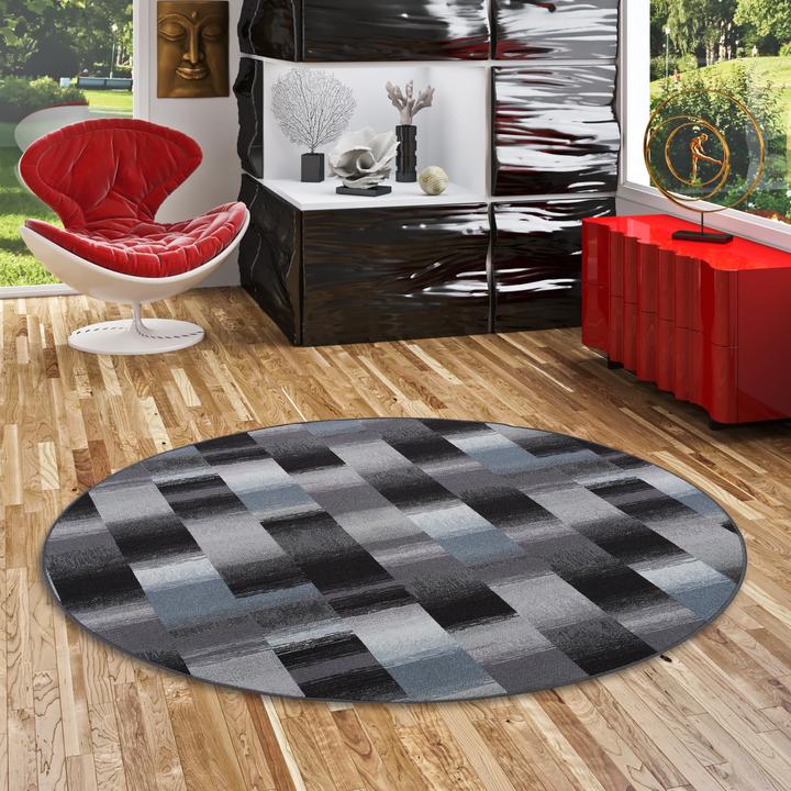 Image du produit Snapstyle Tapis en velours de créateur Mystic Karo (Ø 133 cm)