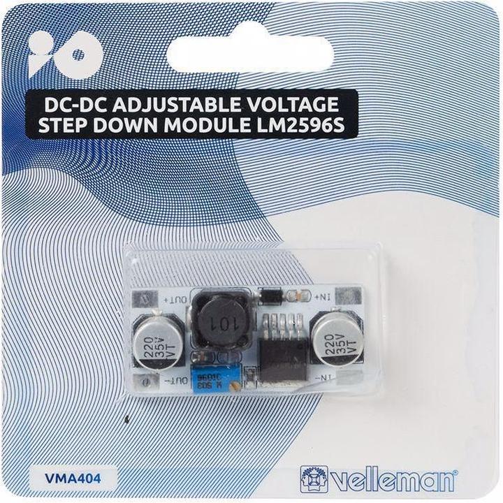 Actual product image Velleman DC DC adjustable stepdown module LM2596S