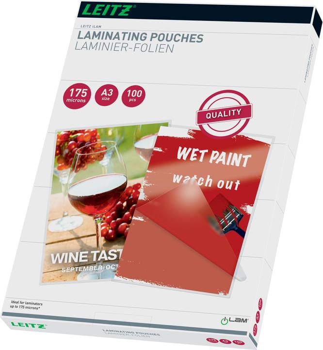 Produktbild Leitz Heisslaminierfolien A3 (A3, 100 Stück, 175 µm)