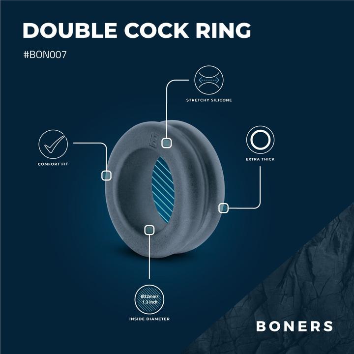 Immagine prodotto Boners Ribbed Cock Ring (2 cm)