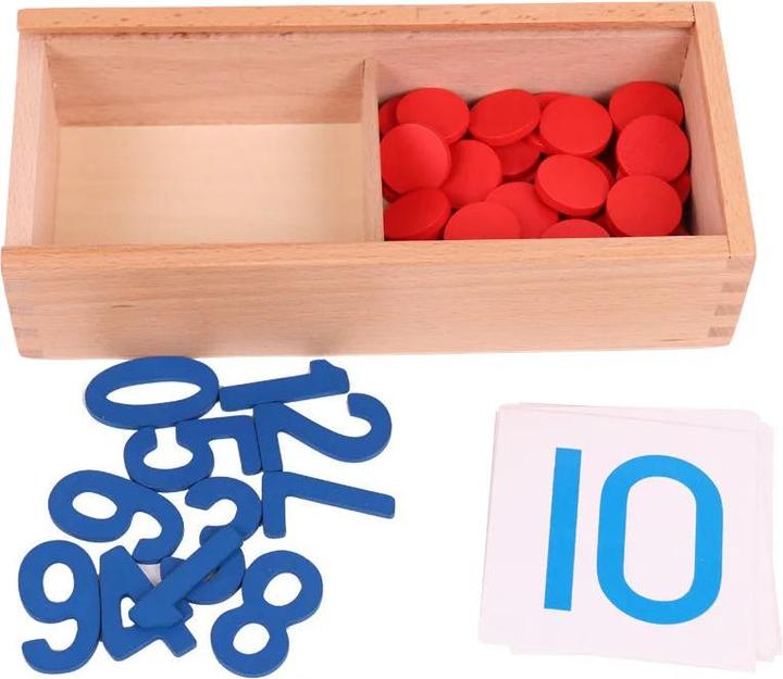 Image du produit Activity Board Jeu de cartes de chiffres en bois pour enfants, jeu de mathématiques, jouet éducatif pour les