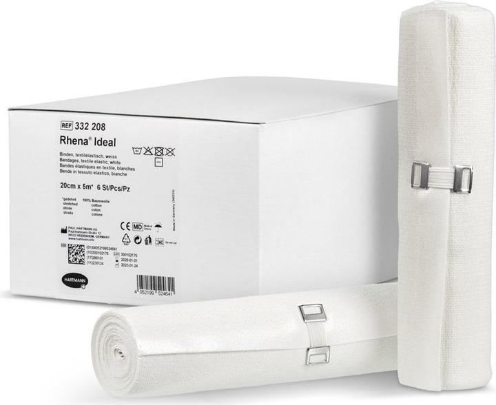 Actual product image Rhena Ideal Elastic Bandage 20cmx5m white 6 pcs.