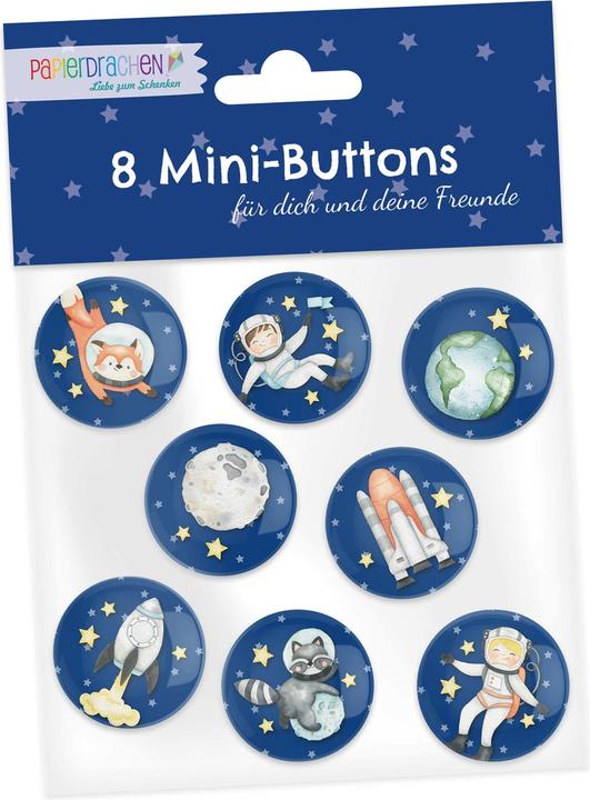 Actual product image Papierdrachen 8 Mini Buttons - Astronaut