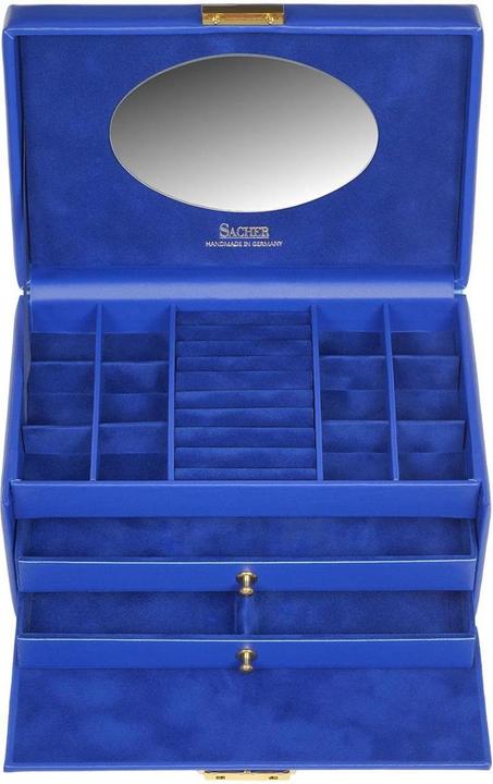 Actual product image Sacher 24.519.561515 - Jewellery box Emma colisimo blue full-grain cowhide