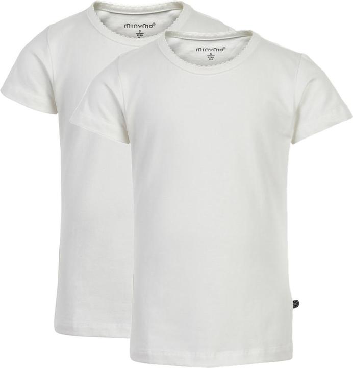 Minymo T-Shirt 2er Set Weiss Gr. 104 (104)