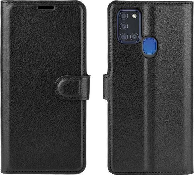 Actual product image MU Classic Litchi Leather Bookcover Series (Samsung Galaxy A21s)