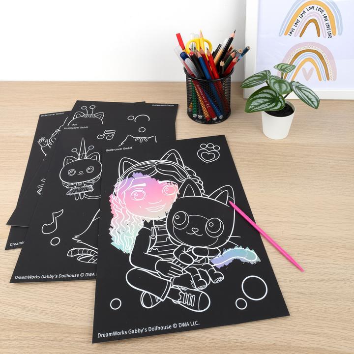 Actual product image Undercover Gabby's Dollhouse Scratch Picture Set
