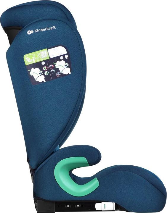 Actual product image KinderKraft Junior Fix 2 I-Size Harbor Blue (Child seat, ECE R129/i-Size Standard)