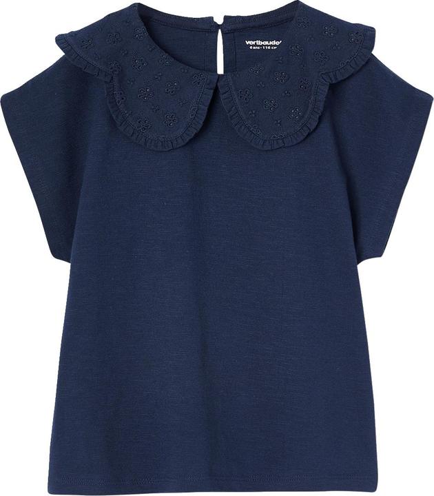 Immagine prodotto Vertbaudet Mädchen T-Shirt mit besticktem Kragen (146)