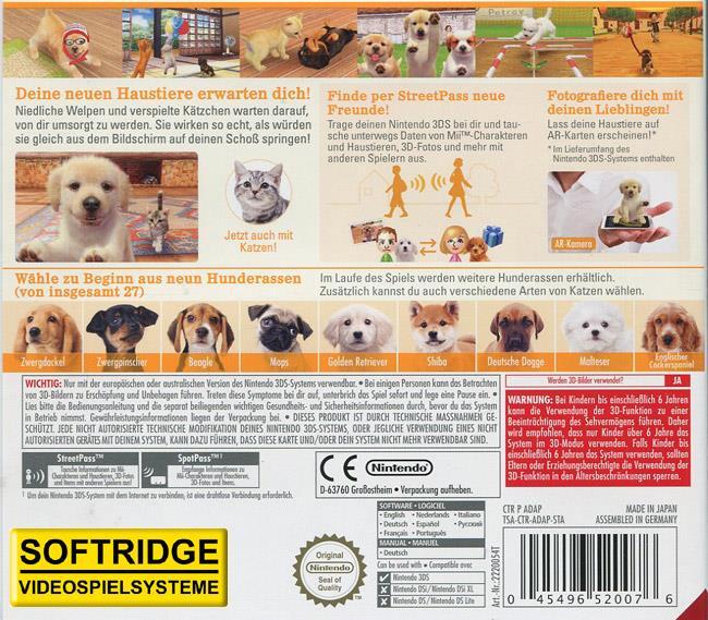 Actual product image Nintendo Nintendogs + Cats: Golden Retriever (3DS, Multilingual)