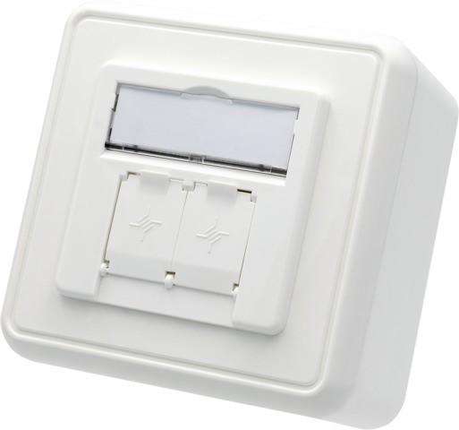 Actual product image Telegärtner Module holder surface 80x80 2-fold alpine white