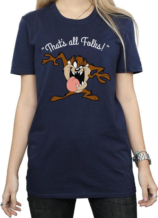 Immagine prodotto Looney Tunes Maglietta boyfriend in cotone That's All Folks Taz (XL)