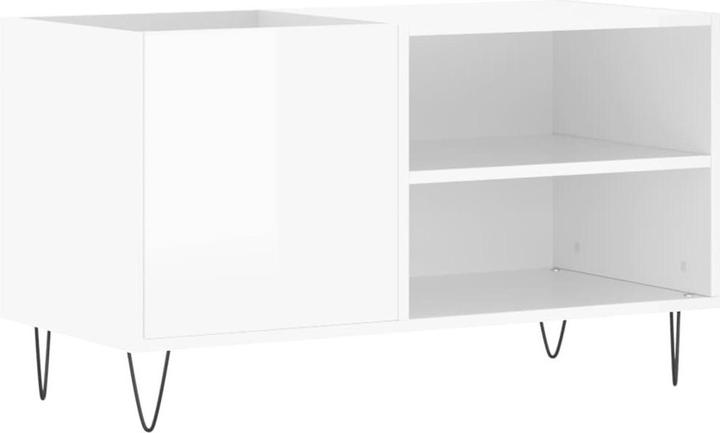 Produktbild VidaXL Plattenschrank Hochglanz-Weiss 85x38x48 cm Holzwerkstoff
