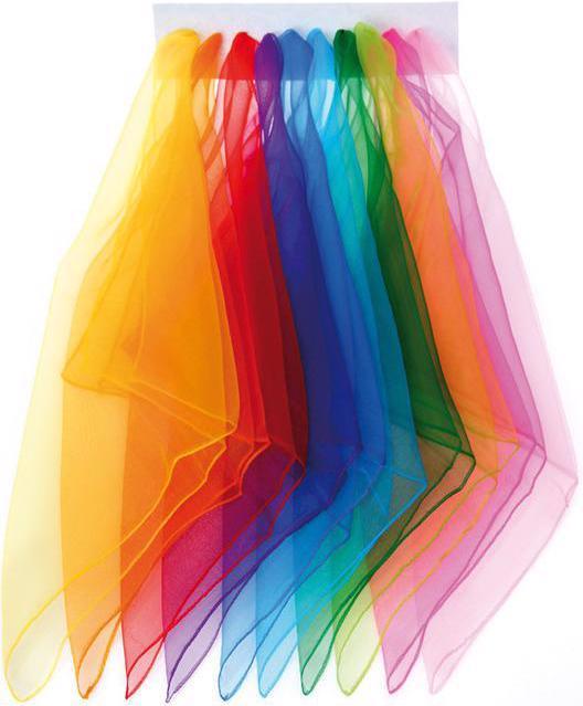 Image du produit Betzold 10 écharpes en mousseline de soie en 10 couleurs