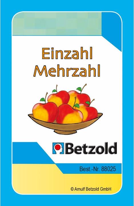 Produktbild Betzold Einzahl - Mehrzahl - Kartensatz für den Magischen Zylinder (Deutsch)