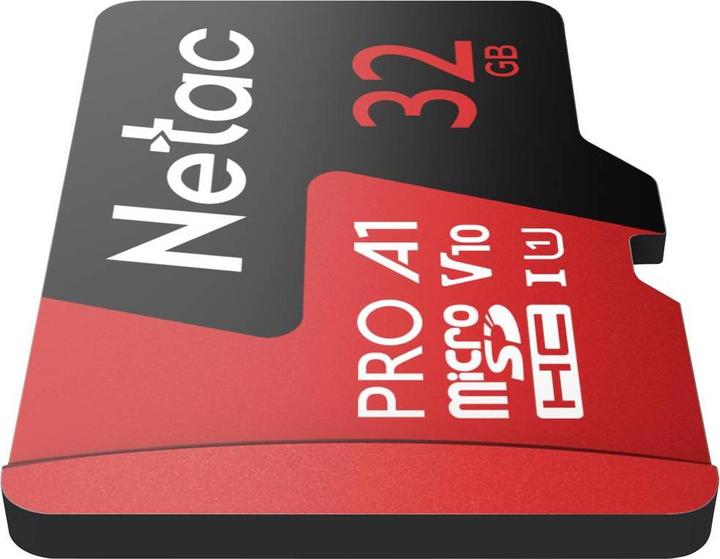 Actual product image Netac P500 Extreme Pro MicroSDHC 32GB V10/A1/C10 up to 100MB/s, wi (32 GB, microSDHC, U1, UHS-I)
