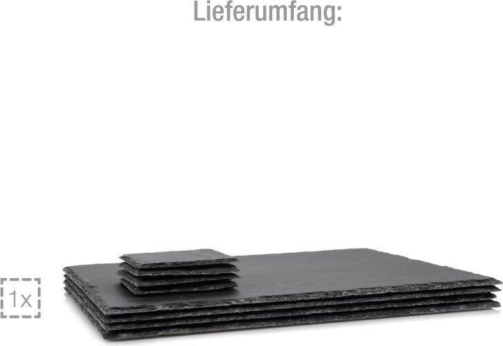Immagine prodotto Sänger Geschirr Set di piatti in ardesia per la cena (4 x, 40 x 30 cm)