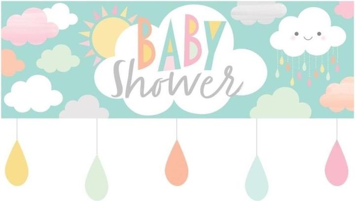 Image du produit Creative Party Bannière de douche de bébé soleil et nuages