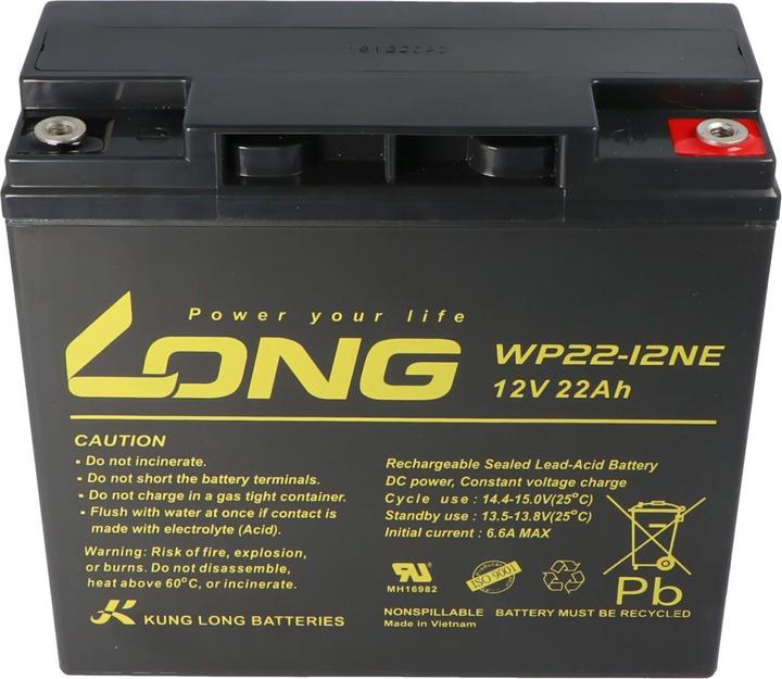 Immagine prodotto Kung Long Batteria WP22-12NE, 181x76 x167mm, filettatura interna M6 (12V, 6.60 A)