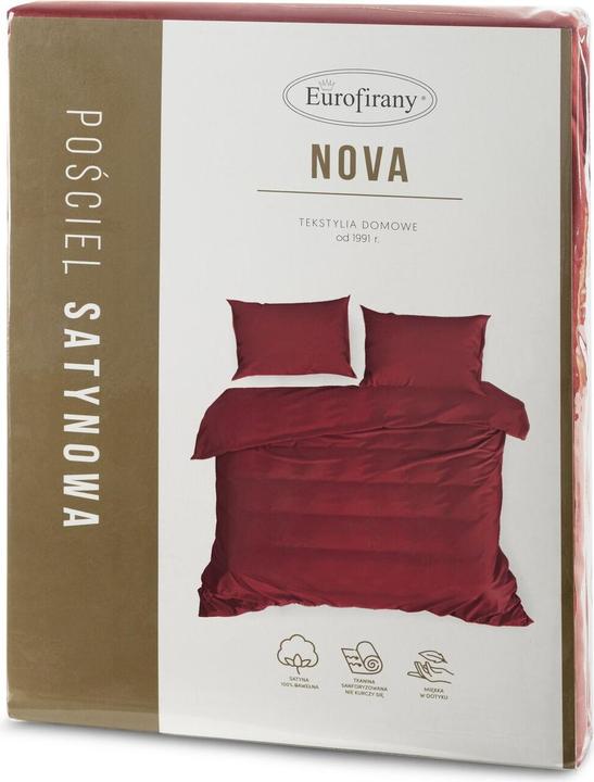 Image du produit Eurofirany EUROFIRANA NOVA Parure de lit en satin de coton de haute qualité, uni, 220 x 200 cm (Housse de couette, 220 x 200 cm)