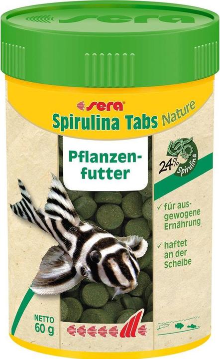 Immagine prodotto Sera Spirulina Tabs Nature, 100 ml, 60g, specie ittiche: pesci ornamentali (Pesce ornamentale, 100 ml)