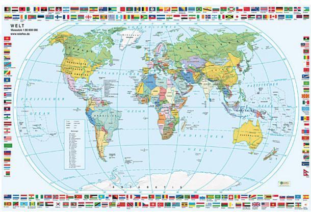Immagine prodotto Veloflex Mappa del mondo (40 x 60 cm)