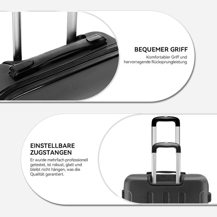 Image du produit Beibye Hartschalen-Reisekoffer-Set (110 l, Bagage à main (jusqu'à 50l), M (50 - 90l), L (90 - 115l))