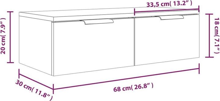 Produktbild VidaXL Archie (68 x 30 x 20 cm)