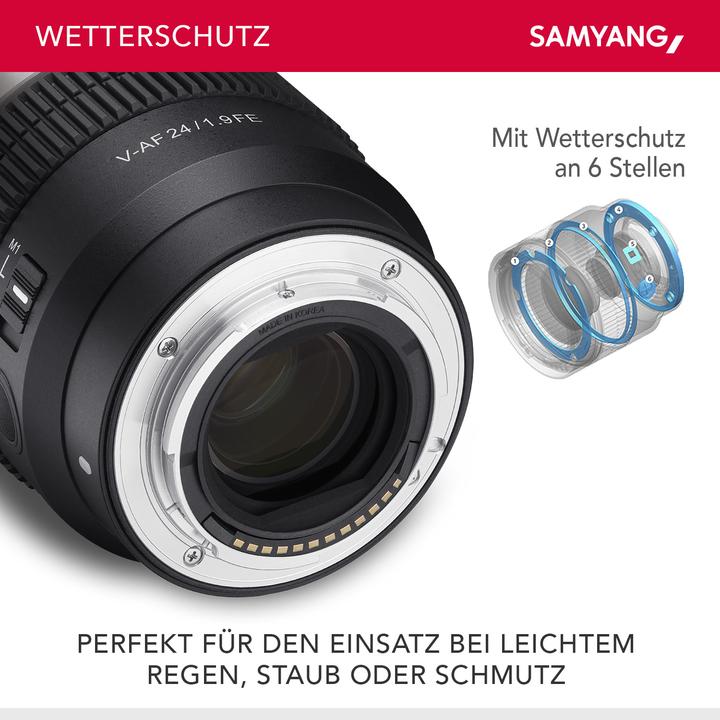 Produktbild Samyang V-AF 24mm T1.9, Sony E (Sony E, Vollformat, APS-C / DX)