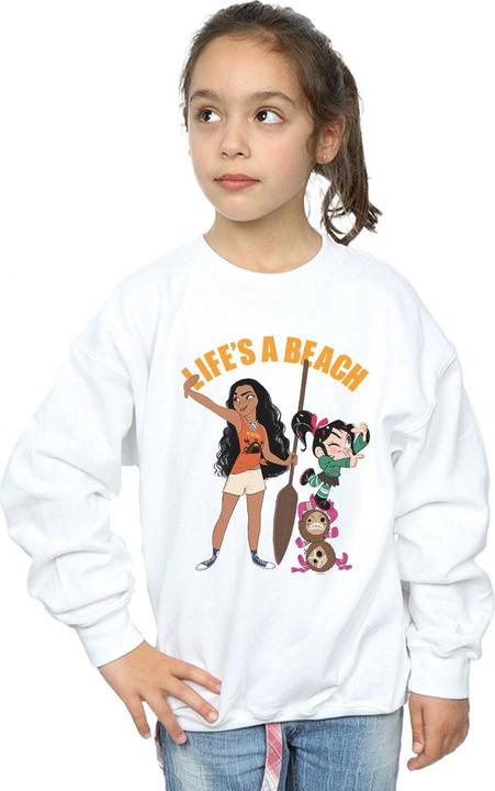 Actual product image Disney Girls Wreck It Ralph Moana And Vanellope Sweatshirt (116)