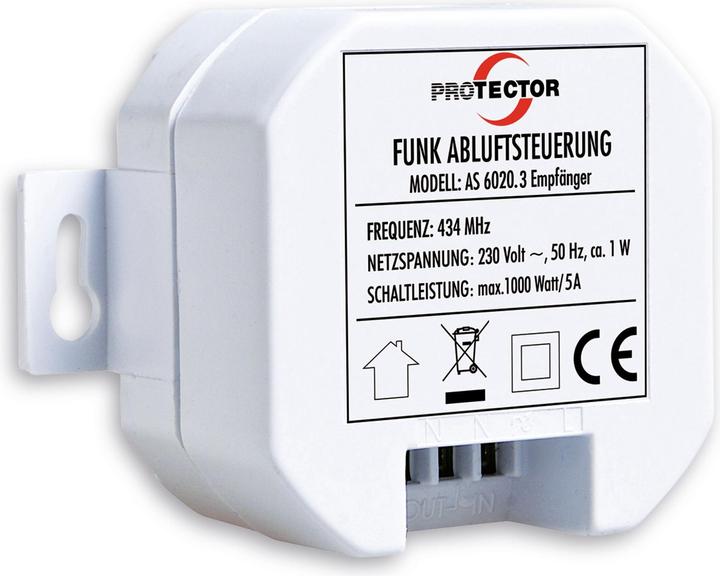 Image du produit M-E Commande d'évacuation d'air sans fil AS 6020 15012 Variante encastrée avec mini-clapet sans fil
