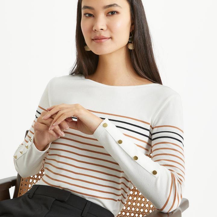 Immagine prodotto Anne Weyburn Camicia a righe a girocollo con maniche lunghe (40)